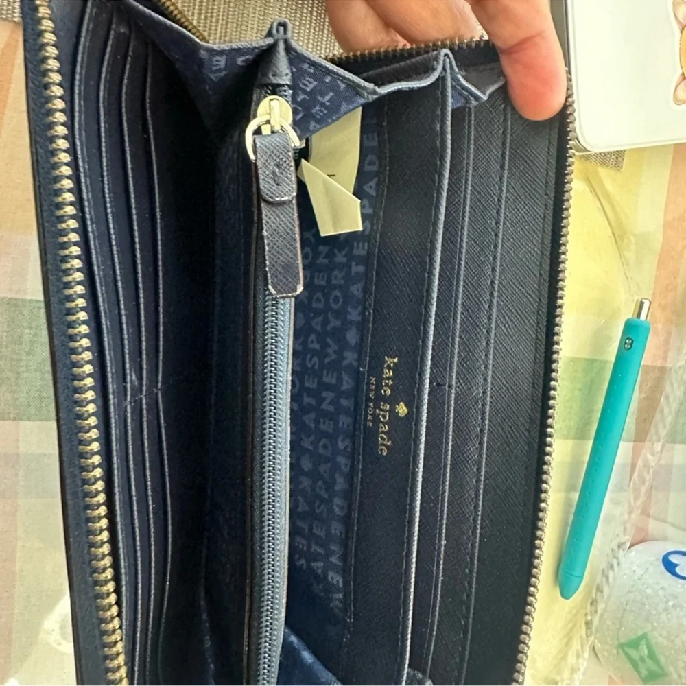 Kate Spade Laurel Way Neda Continental Striped Wallet - Picture 6 of 11